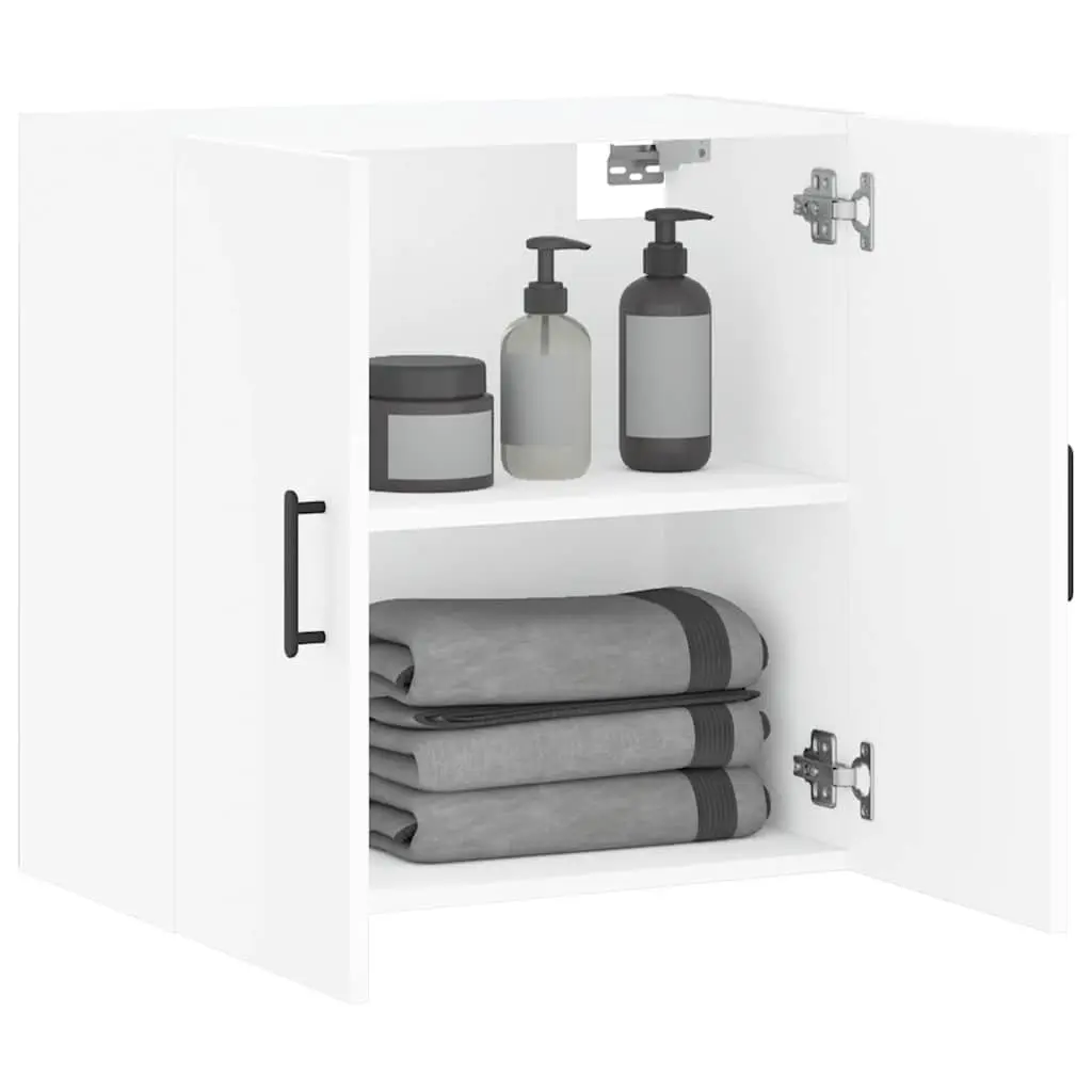 Wall-Mounted Storage Cabinet Organiser White 60x31x60cm