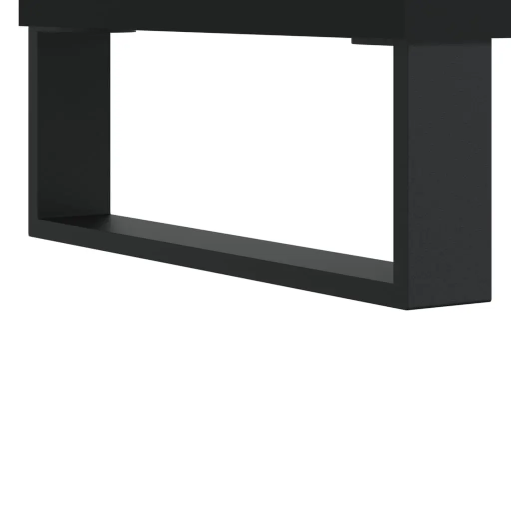 Bathroom Cabinet Black 30x30x100 cm Vanity Storage Unit with Door and Shelf