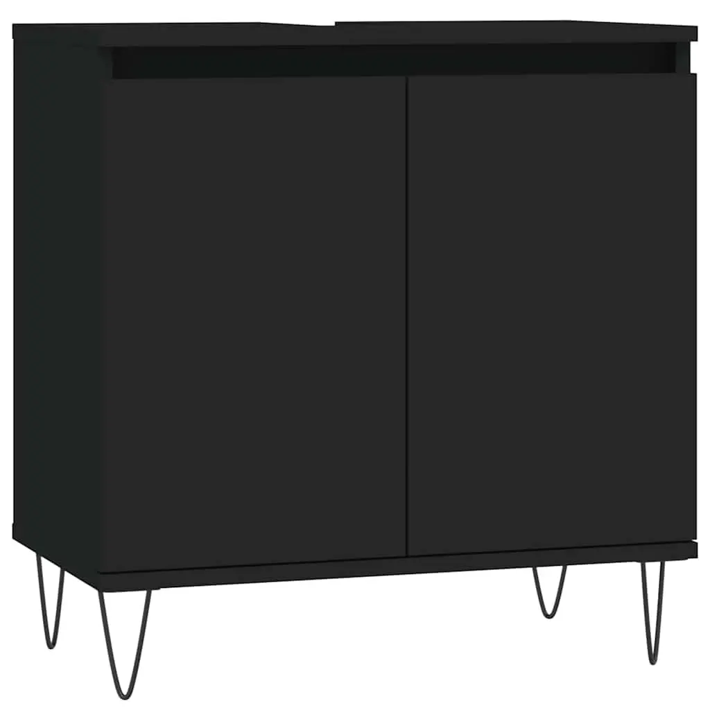 Black Bathroom Cabinet with Ample Storage