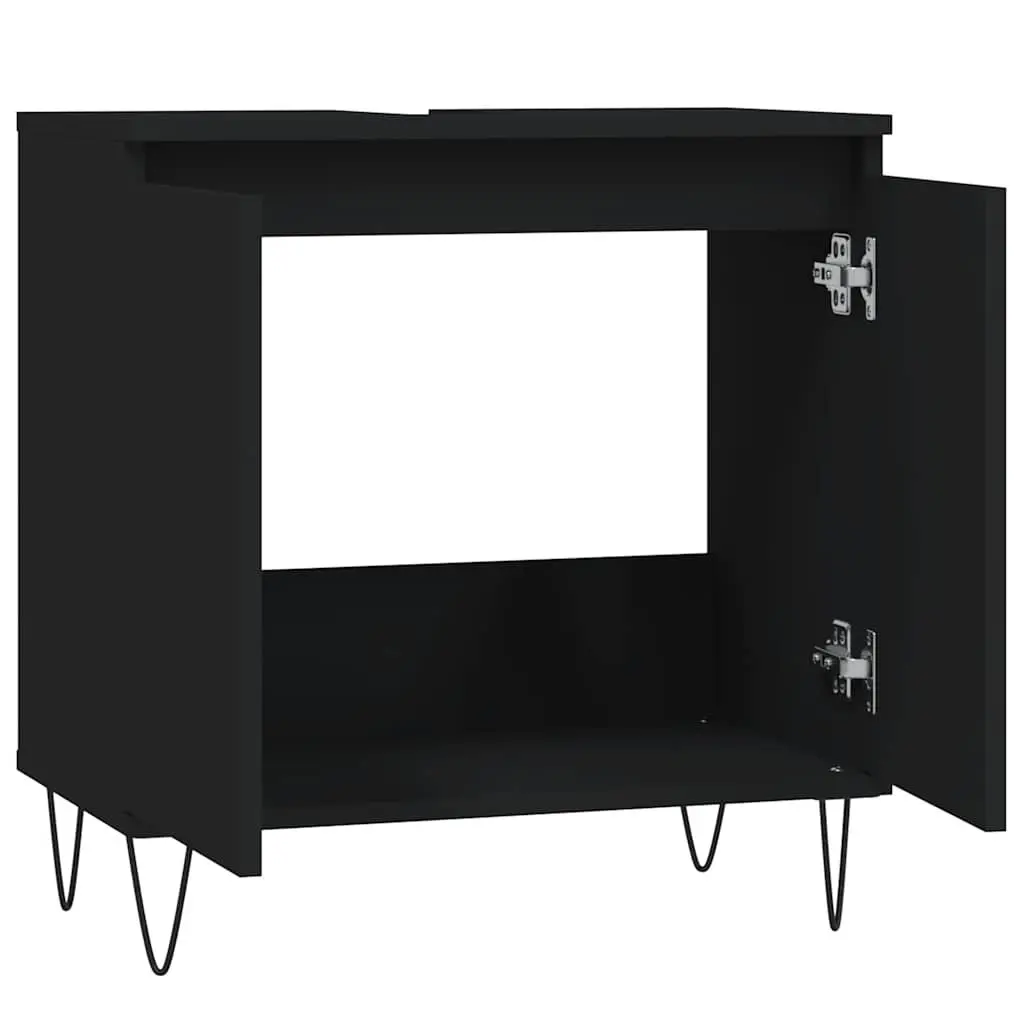 Black Bathroom Cabinet with Ample Storage
