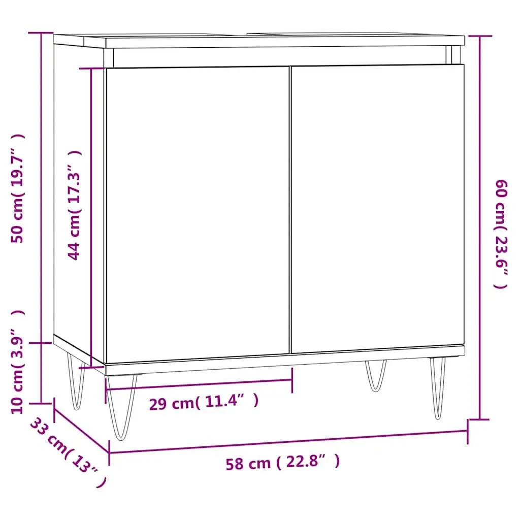 Black Bathroom Cabinet with Ample Storage