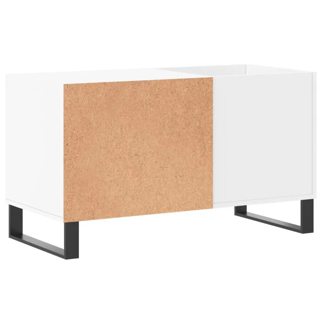 Record Cabinet White Vinyl LP Storage Organiser Media Display 85 x 38 x 48 cm