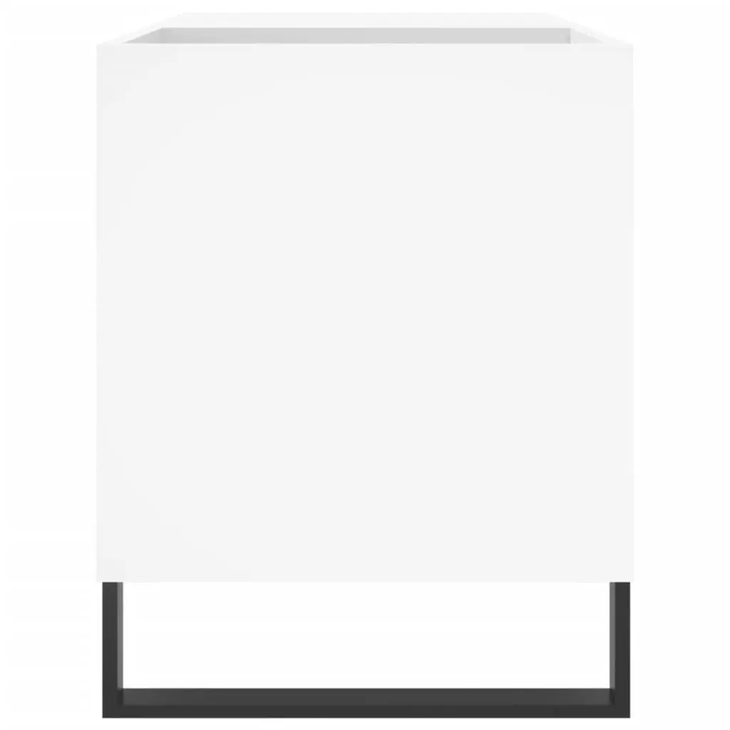 Record Cabinet White Vinyl LP Storage Organiser Media Display 85 x 38 x 48 cm