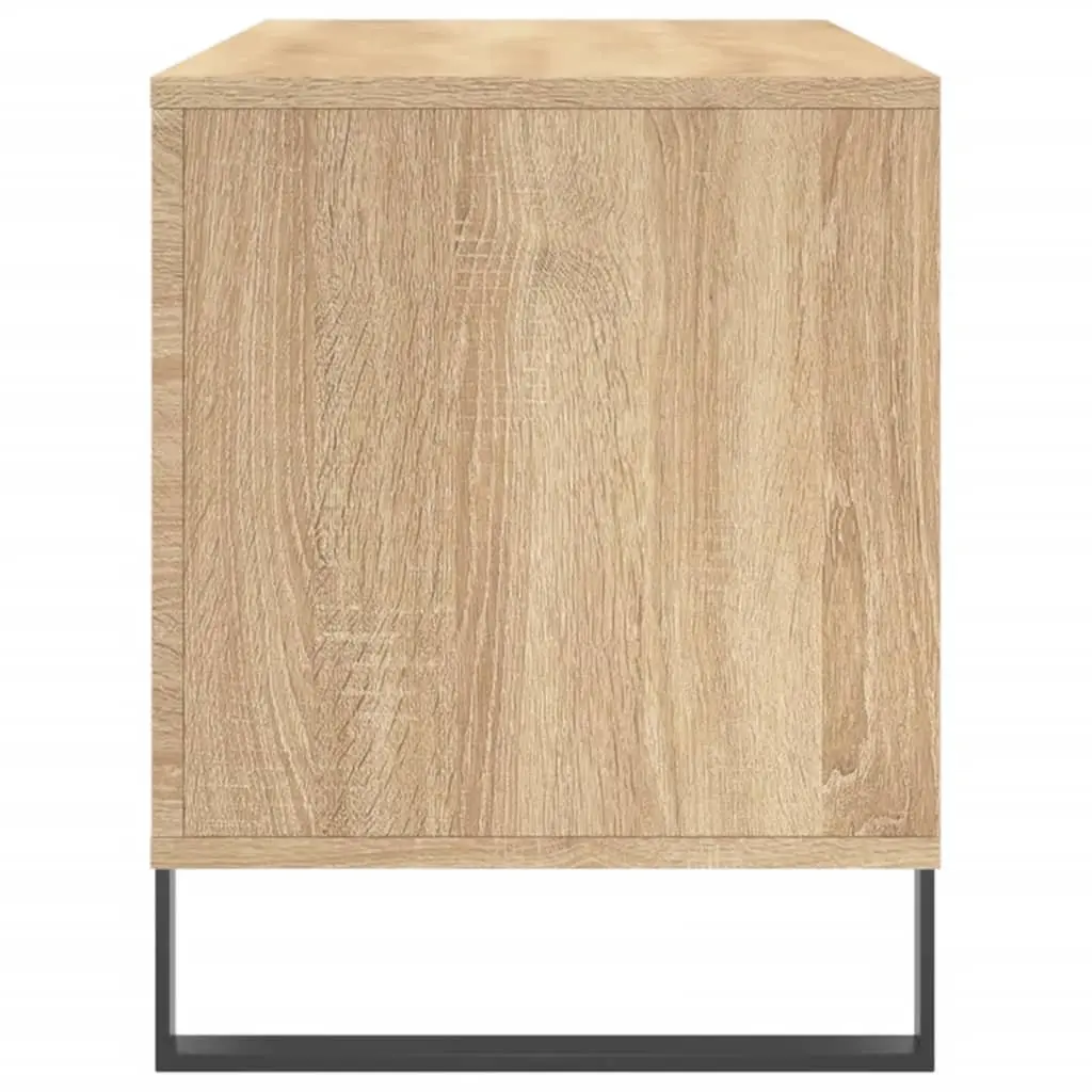 Record Cabinet Vinyl Storage 100 x 38 x 48 cm Brown Engineered Wood