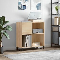 Practical Sonoma Oak Vinyl Cabinet for Your Records