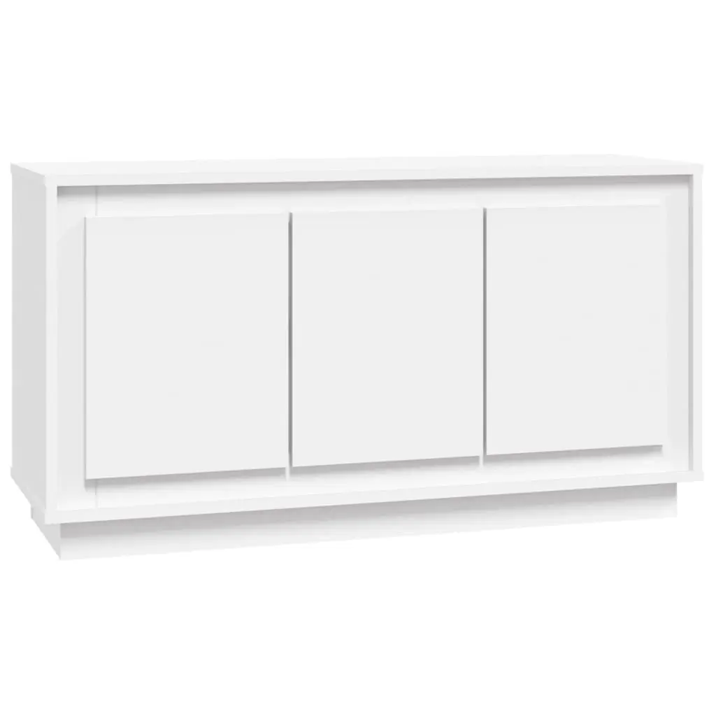 White Sideboard 6 Compartment Storage