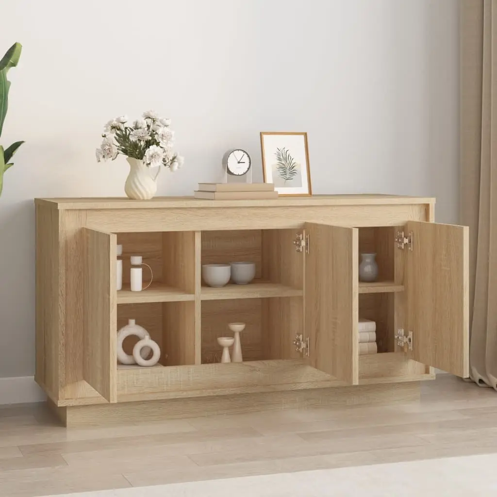 Sideboard Storage Cabinet 102x35x55cm Brown Engineered Wood