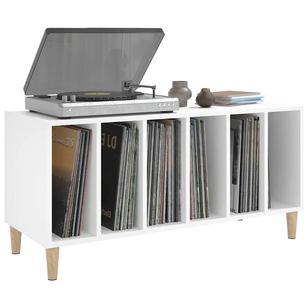 Record Storage Cabinet Vinyl LP Organizer 100 x 38 x 48 cm White