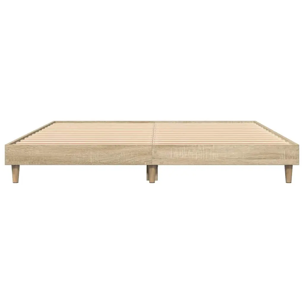 Bed Frame Engineered Wood 135x190 cm Brown