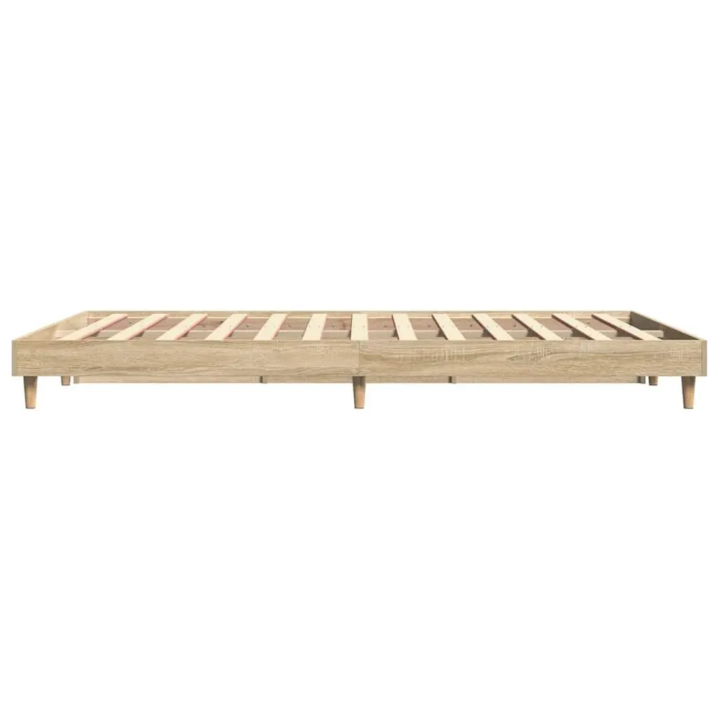 Bed Frame Engineered Wood 135x190 cm Brown