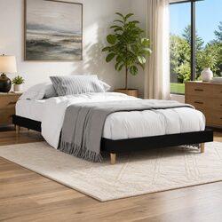 Reliable Black Bed Frame 90x190 cm for Comfort