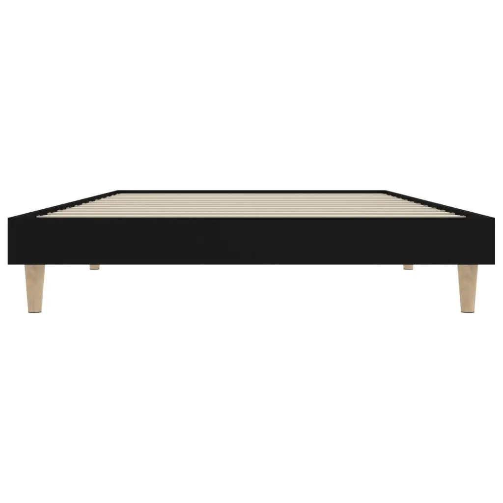 Bed Frame Black 90x190 cm Engineered Wood Bedroom Furniture Wooden Legs