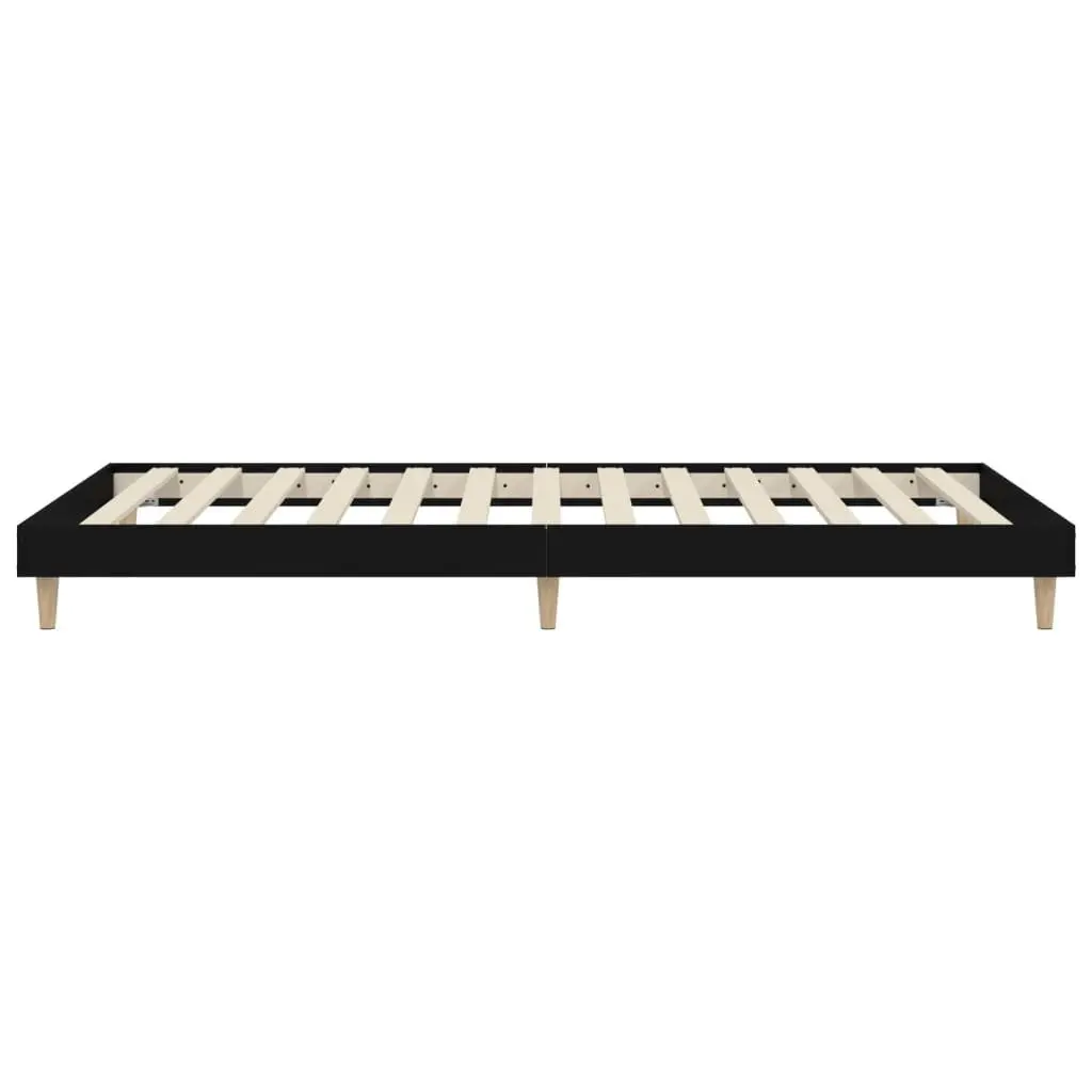 Bed Frame Black 90x190 cm Engineered Wood Bedroom Furniture Wooden Legs