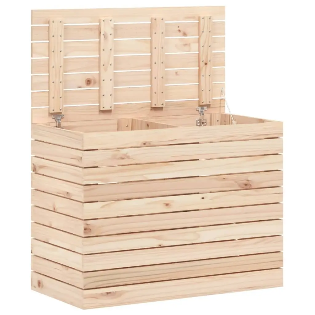 Wooden Laundry Basket with Lid Storage Organiser 88.5x44x66 cm Brown
