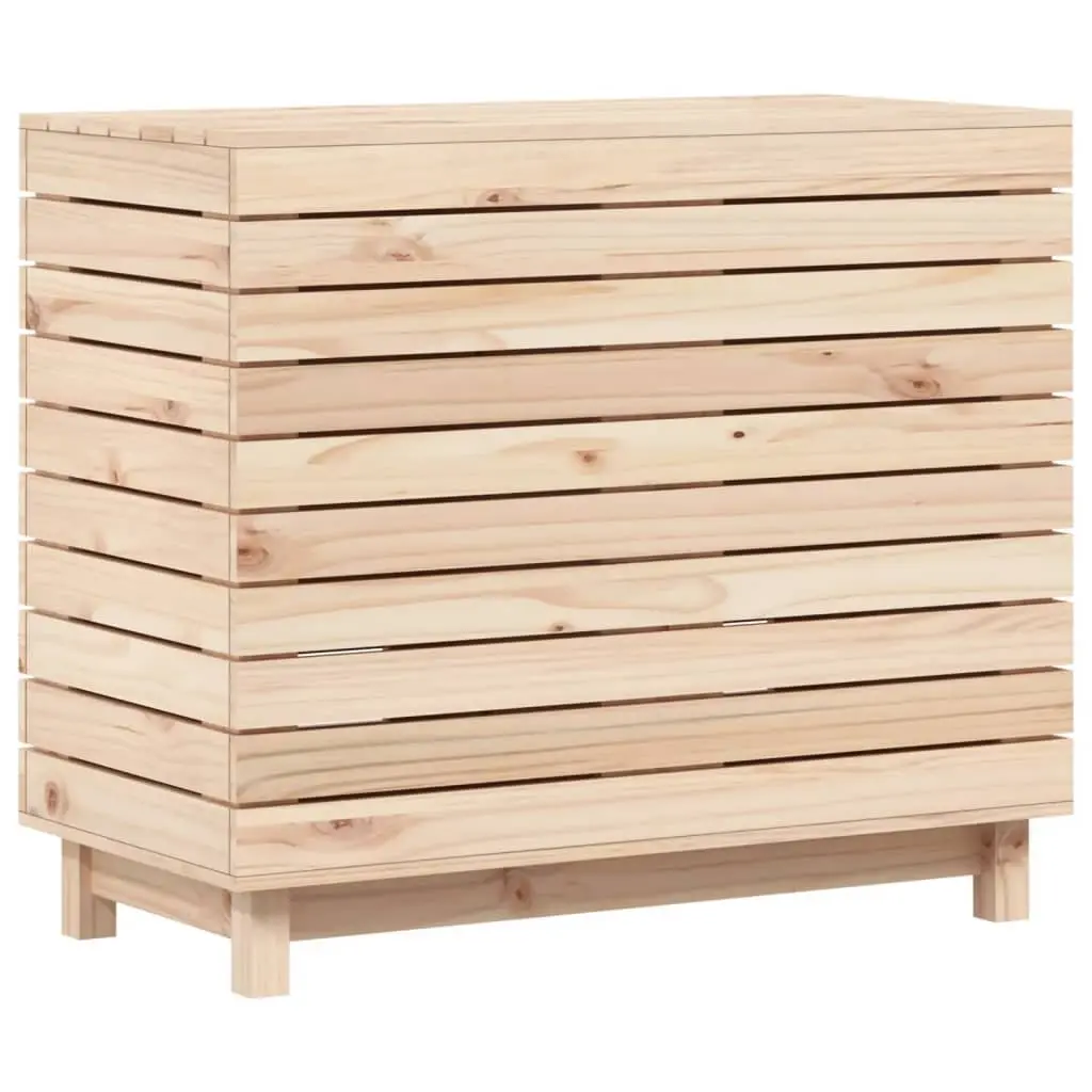 Wooden Laundry Basket Storage Box Organizer Household Laundry Hamper 88.5 x 44 x 76 cm Brown