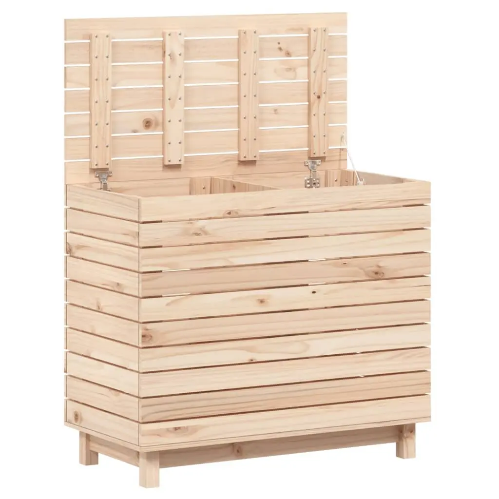 Wooden Laundry Basket Storage Box Organizer Household Laundry Hamper 88.5 x 44 x 76 cm Brown