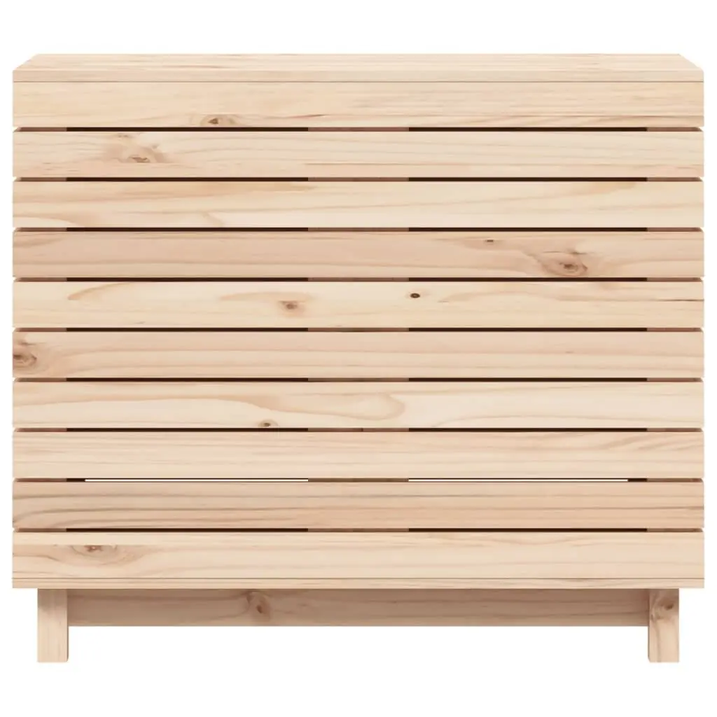 Wooden Laundry Basket Storage Box Organizer Household Laundry Hamper 88.5 x 44 x 76 cm Brown
