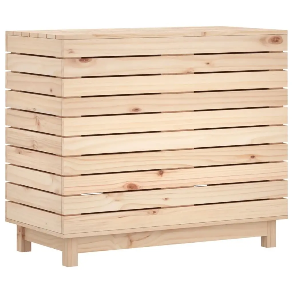 Wooden Laundry Basket Storage Box Organizer Household Laundry Hamper 88.5 x 44 x 76 cm Brown