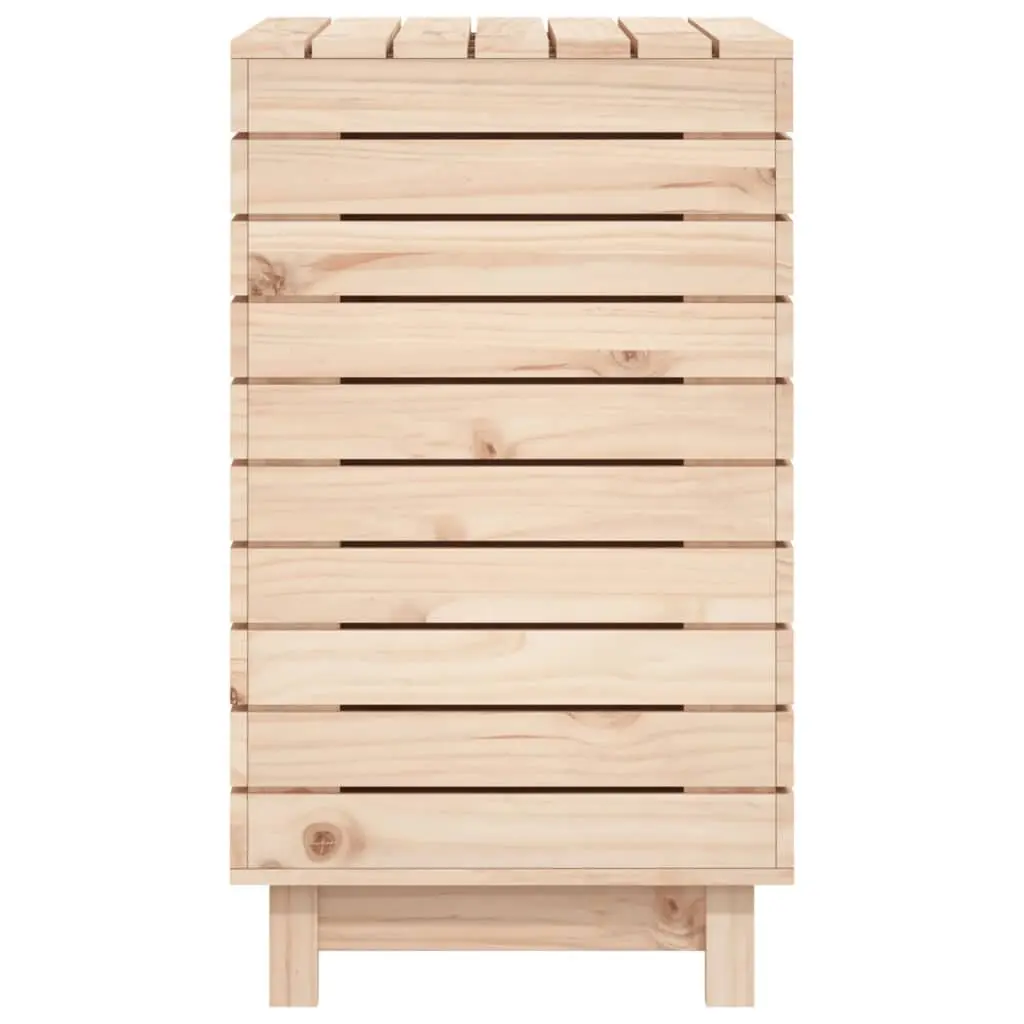 Wooden Laundry Basket Storage Box Organizer Household Laundry Hamper 88.5 x 44 x 76 cm Brown