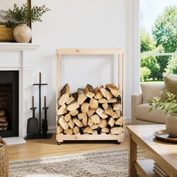 Reliable Wooden Log Holder for Convenient Storage