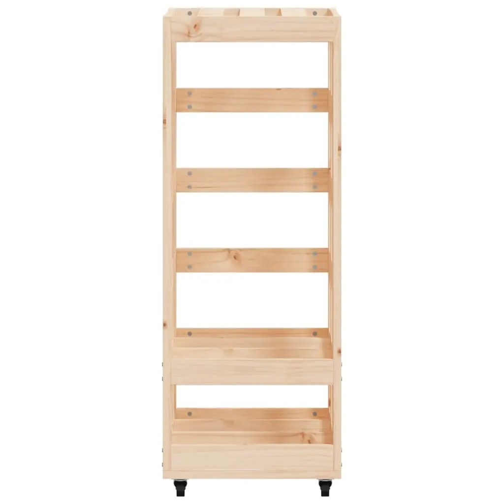 Wooden Log Holder Firewood Storage Rack 40x49x110cm Brown Solid Pine
