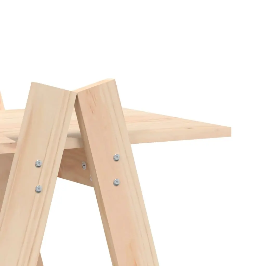 5-Tier A-Frame Wooden Shelf Storage Display Stand Brown Pine