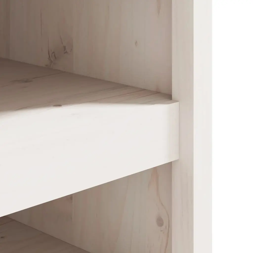 Outdoor Kitchen Cabinet Storage Solid Pine Wood White 106W x 55D x 64H cm