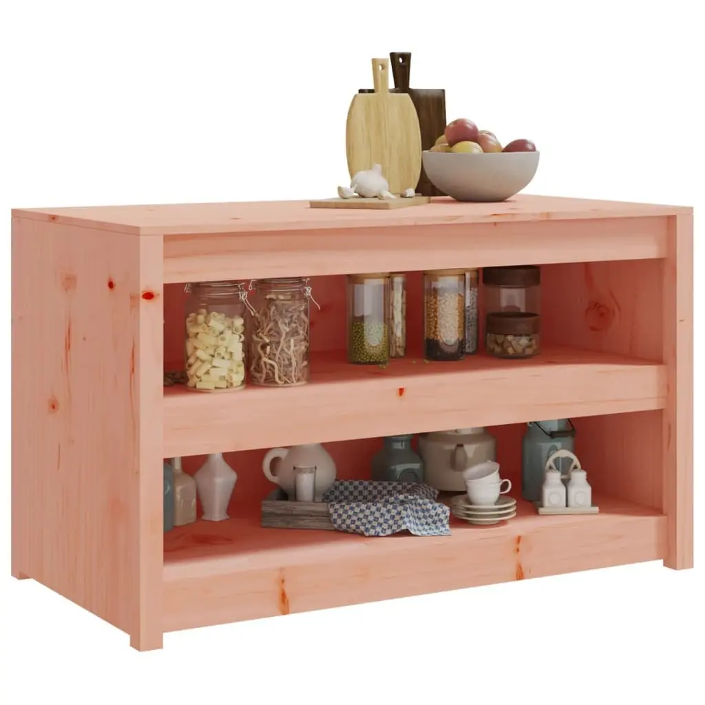 Outdoor Kitchen Cabinet Storage Solid Wood Brown 106x55x64cm