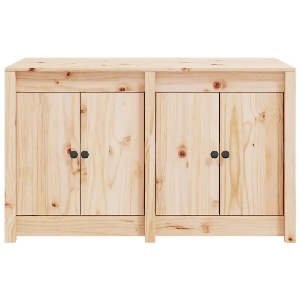 Outdoor Kitchen Cabinet Storage Cupboard Solid Wood Pine Brown 106W x 55D x 64H cm