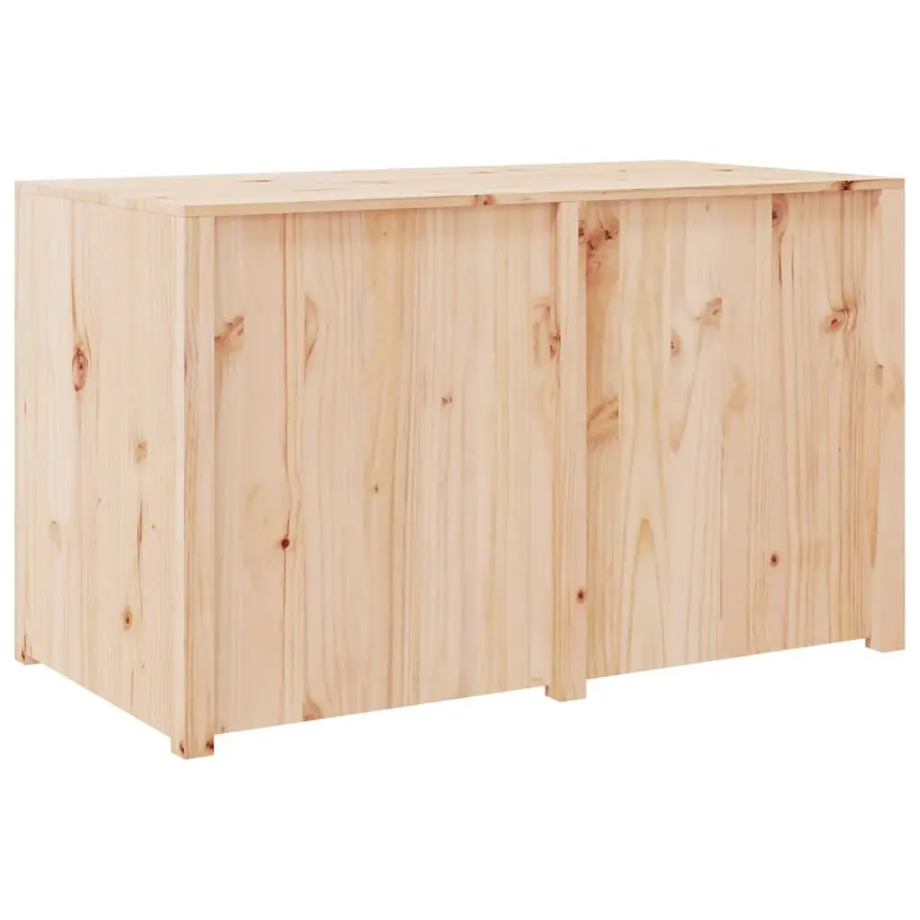 Outdoor Kitchen Cabinet Storage Cupboard Solid Wood Pine Brown 106W x 55D x 64H cm