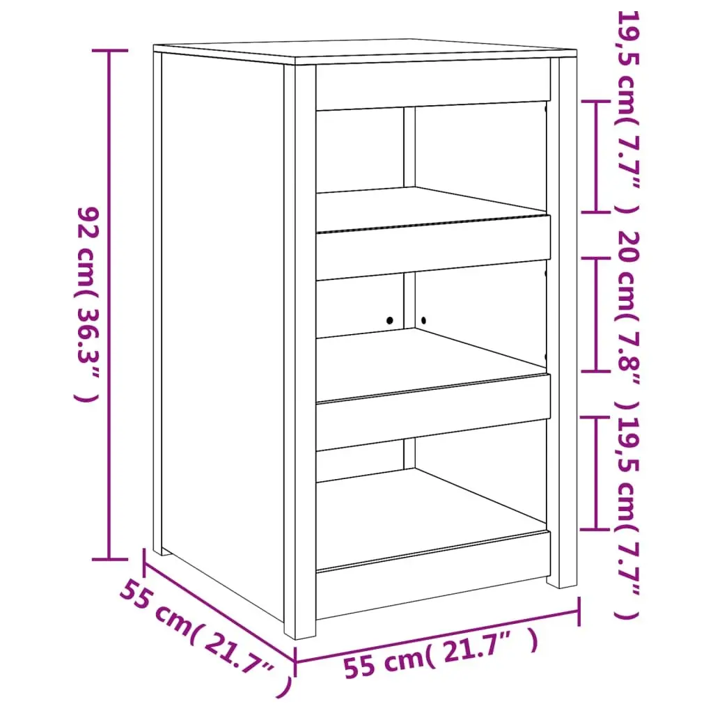 Outdoor Kitchen Cabinet in Solid Douglas Wood