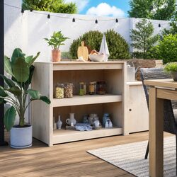 Reliable White Wooden Garden Storage Cabinet for Kitchens