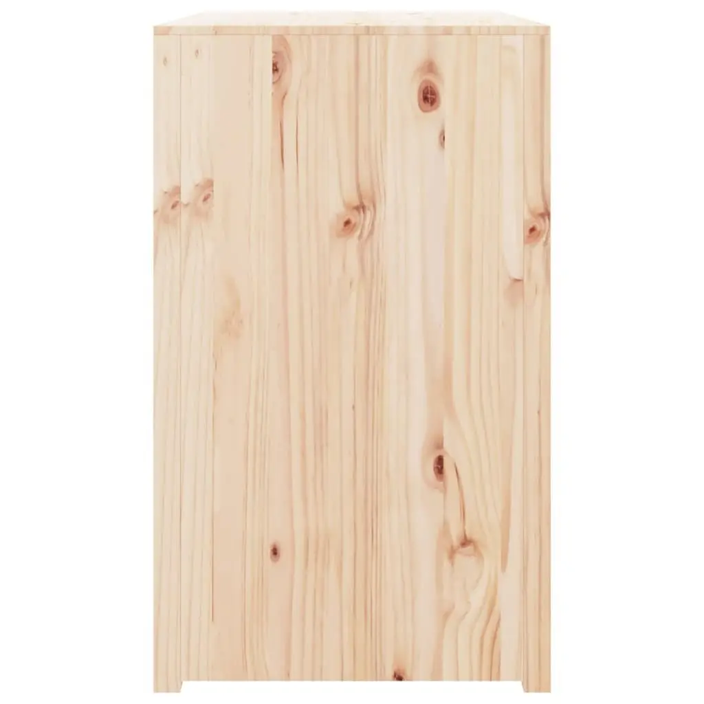 Outdoor Kitchen Cabinet Brown Solid Pine Wood Storage Furniture 106x55x92 cm