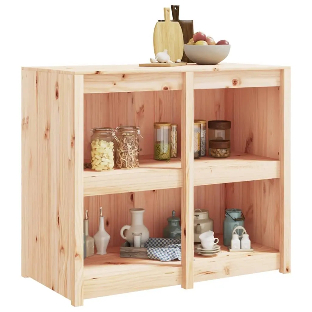 Outdoor Kitchen Cabinet Brown Solid Pine Wood Storage Furniture 106x55x92 cm