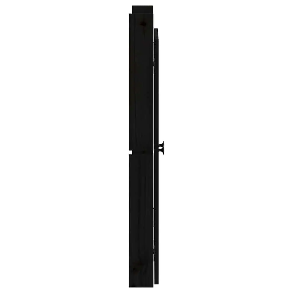 Outdoor Kitchen Cabinet Door Black Solid Pine Wood 50 x 9 x 82 cm