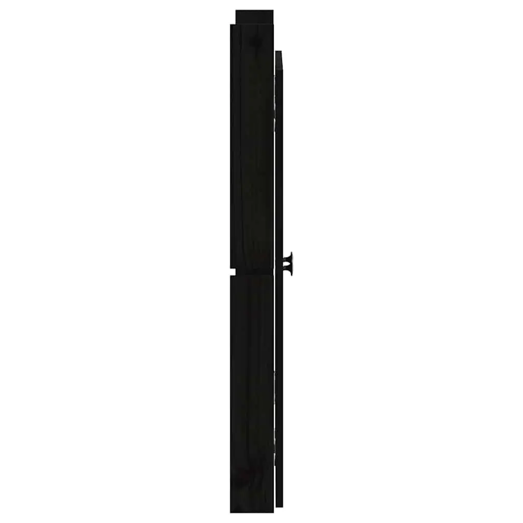 Black Solid Pine Outdoor Cabinet Doors, 2 Pieces