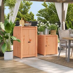 Reliable Solid Wood Outdoor Kitchen Door in Brown