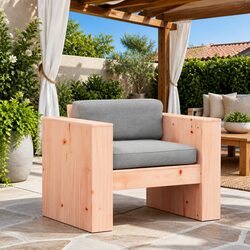 Practical Brown Wooden Sofa for Outdoor Relaxation and Comfort