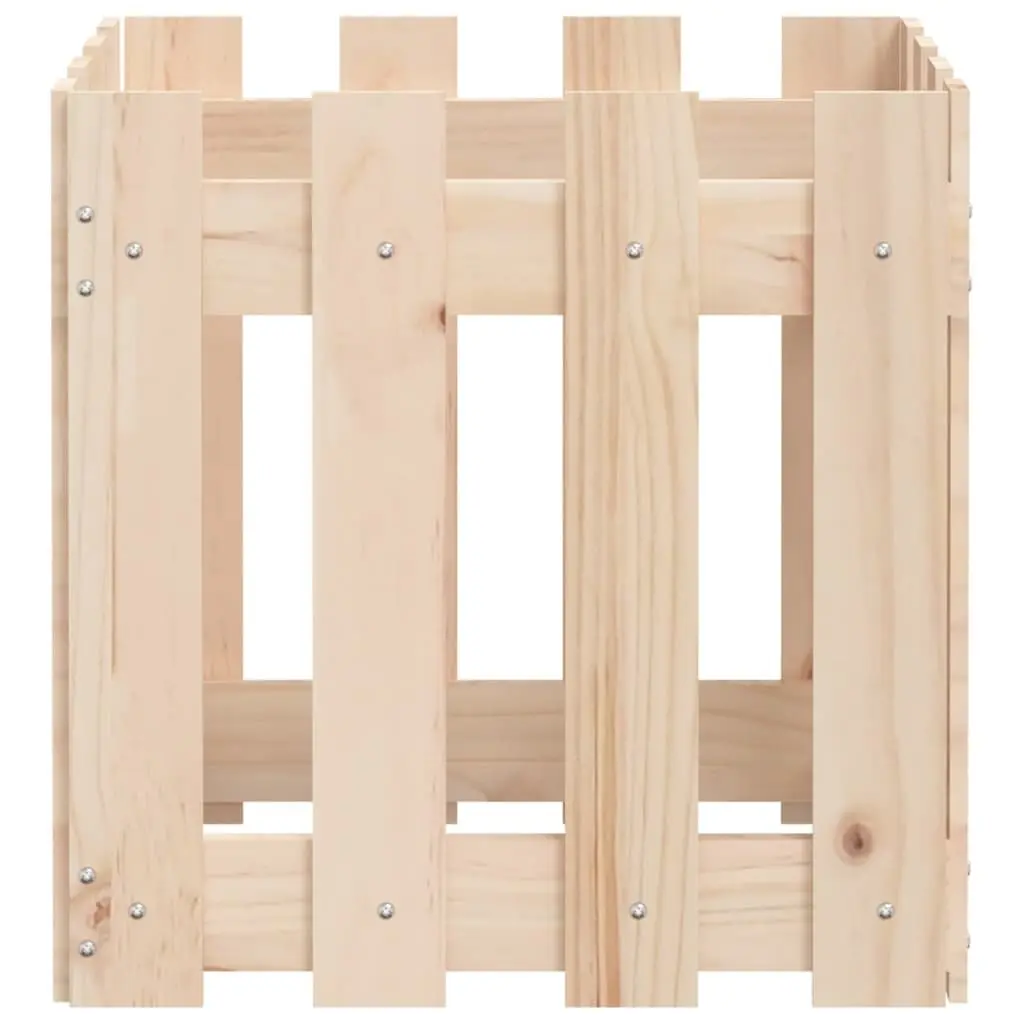 Garden Planter Box Outdoor Flowers 40x40x40cm Solid Wood Pine Brown