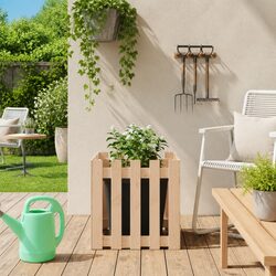 Reliable Wooden Planter Box 50x50x50cm for Your Plants