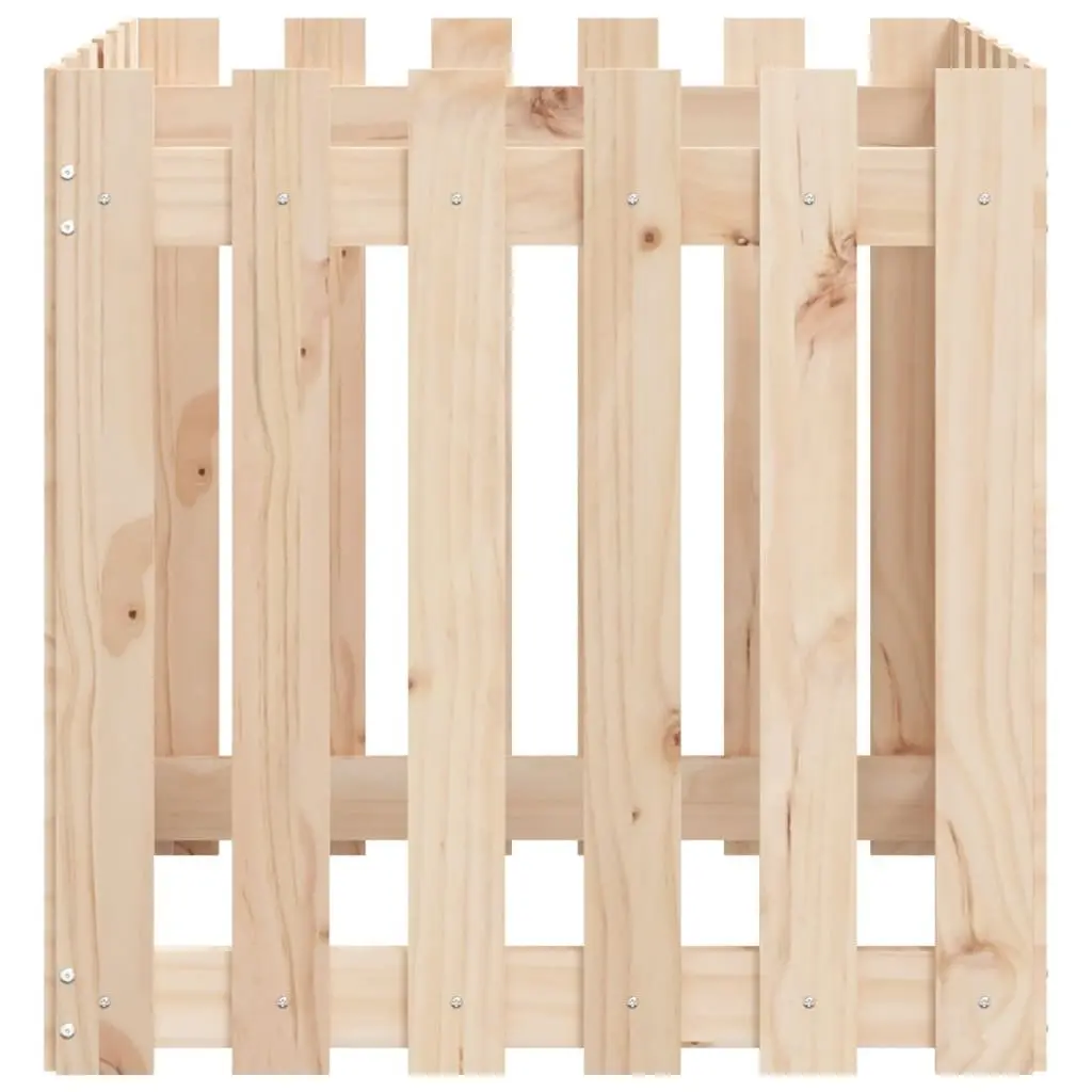 Garden Planter for Flowers and Plants 60x60x60 cm Solid Pine Wood Brown