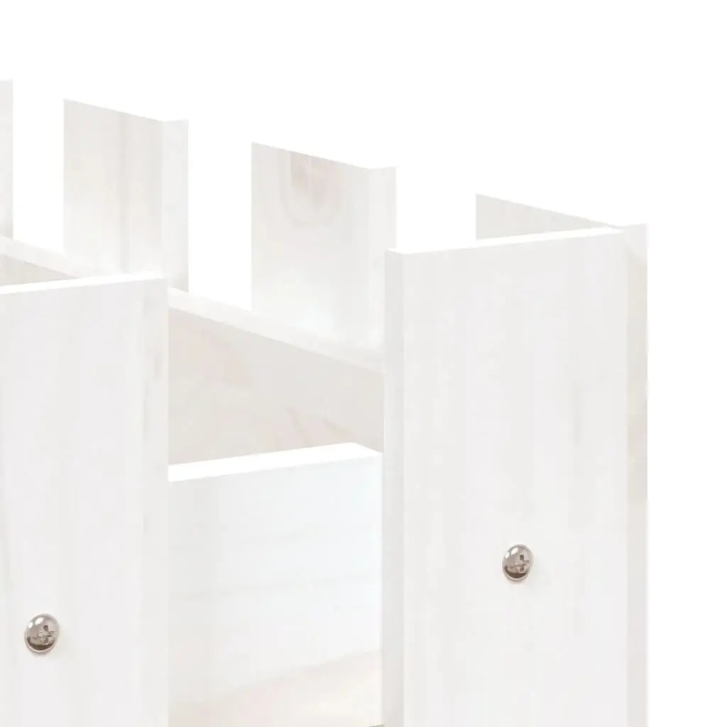 Garden Raised Bed Planter Box 100x50x50 cm White Solid Pine