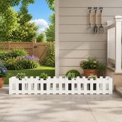 White Pine Raised Garden Bed 200x30x30 cm for Flowers