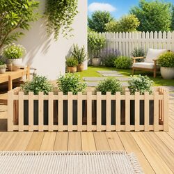 Garden Raised Bed Wooden Planter Box Outdoor Flower Vegetable Growing Bed