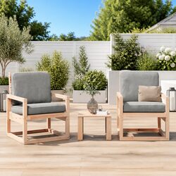 Comfortable Solid Wood Garden Lounge Set