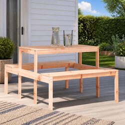 Picnic Table Outdoor Dining Furniture Garden Patio Bench Wooden Slatted Design