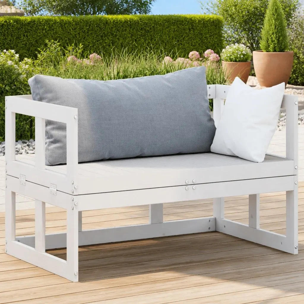 Extendable Garden Sofa Bench in Solid Pine