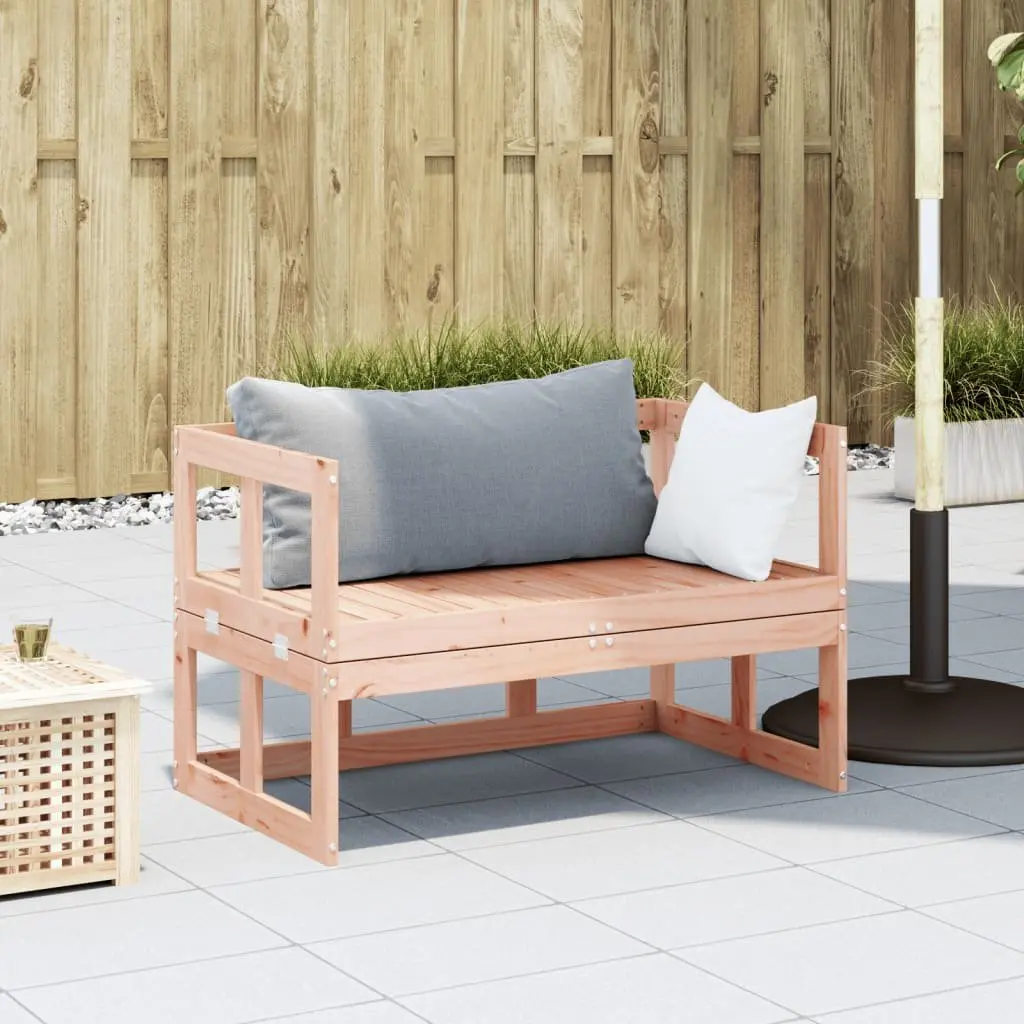 Garden Sofa Bench Extendable Outdoor Seating Brown