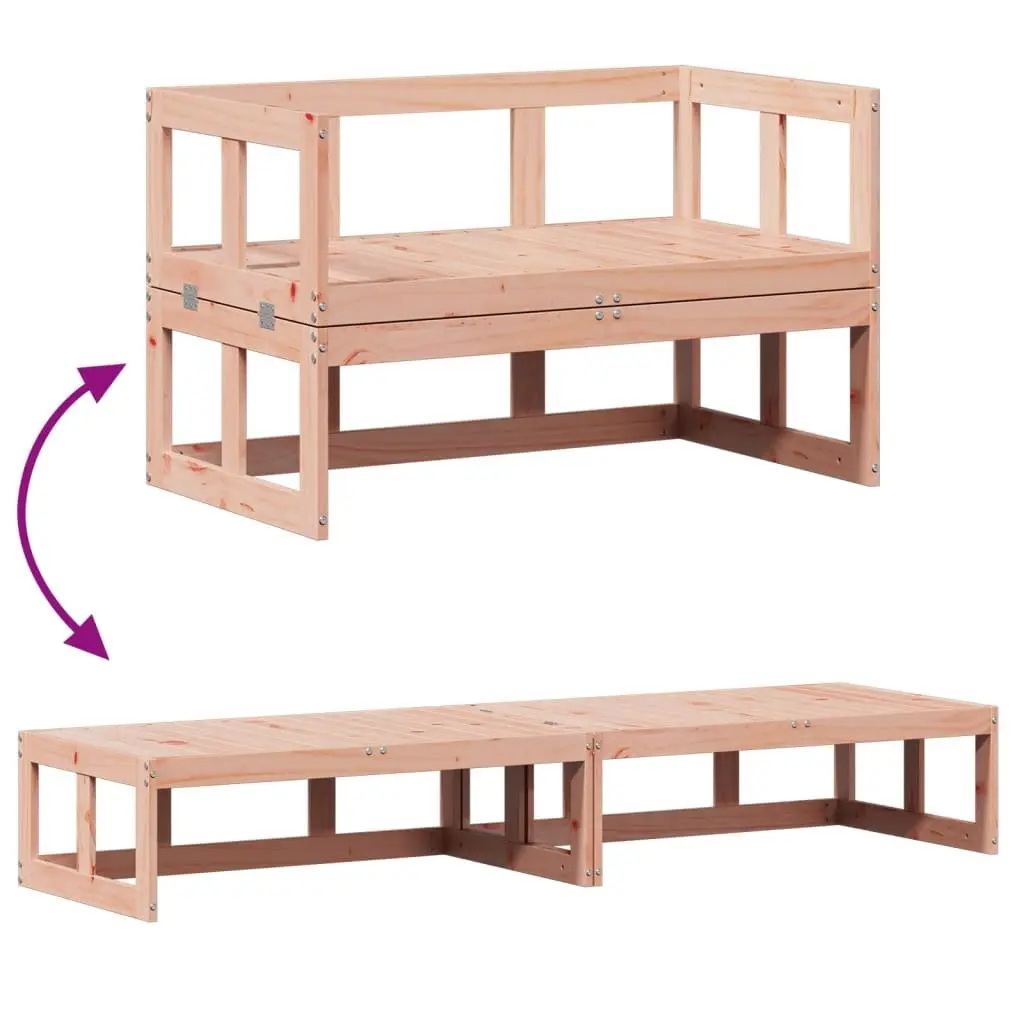 Garden Sofa Bench Extendable Outdoor Seating Brown