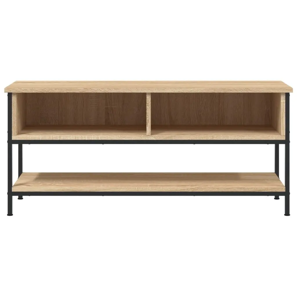 TV Cabinet Storage Unit Sonoma Oak Brown Engineered Wood with Shelves 100 x 35 x 45 cm